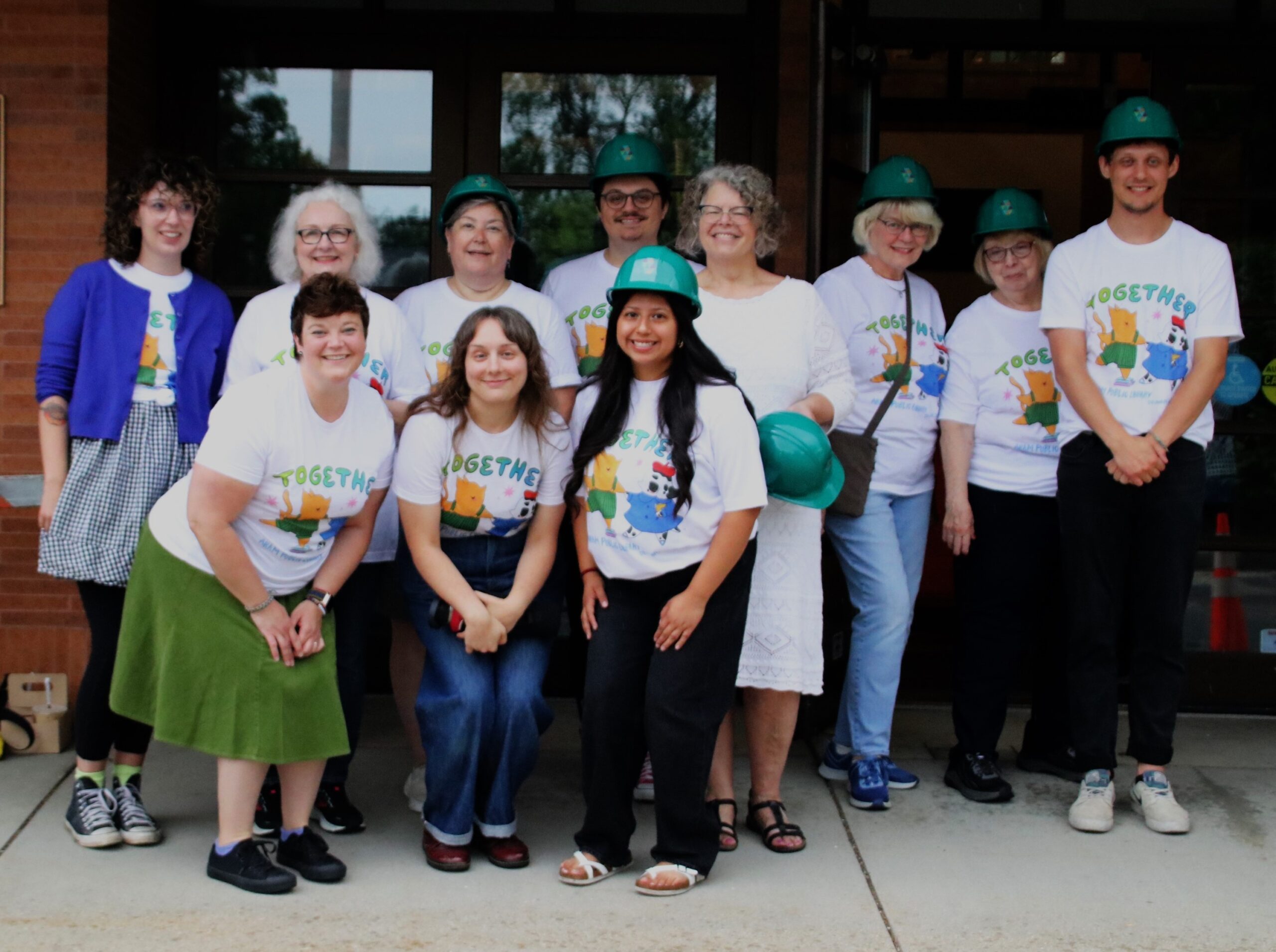 Current library staff at Groundbreaking