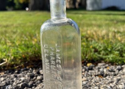 antique bottle cleaned
