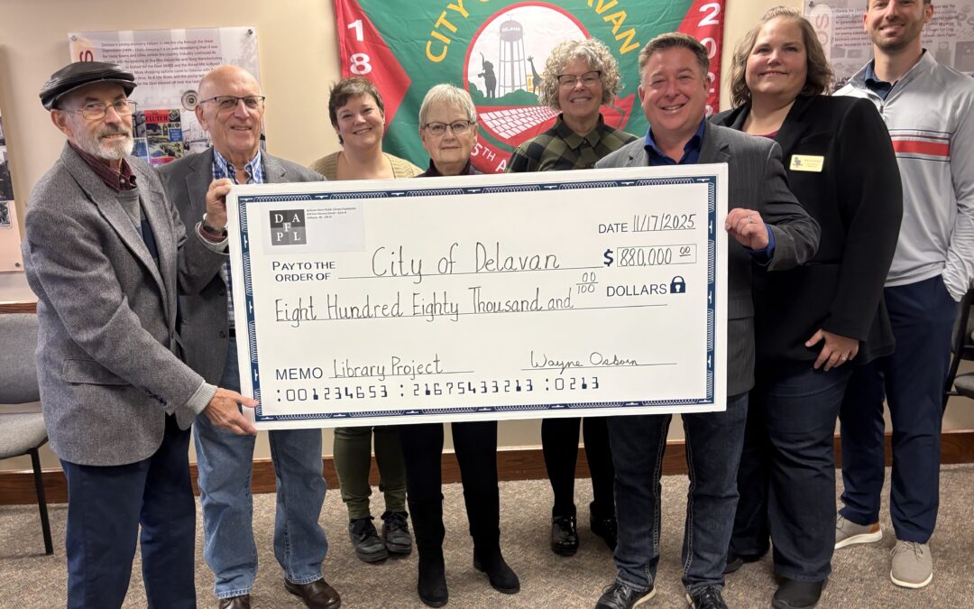 DAPLF check presented to City of Delavan representatives