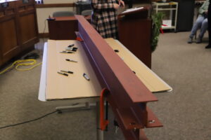 Structural beam for public signing